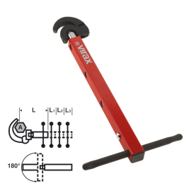 Cheie de bazin cu gheara reglabila pentru piulite sanitare 36 mm