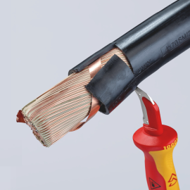 Cutit dezizolat cablu cu sabot VDE Knipex 98 55 Cutit dezizolat cablu cu sabot VDE Knipex 98 55
