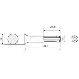 Dalta 40 mm SDS plus 250 mm 